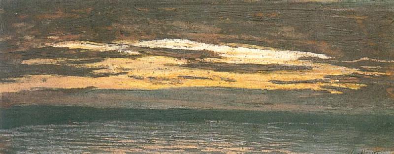 Claude Monet Sun Setting over the Sea